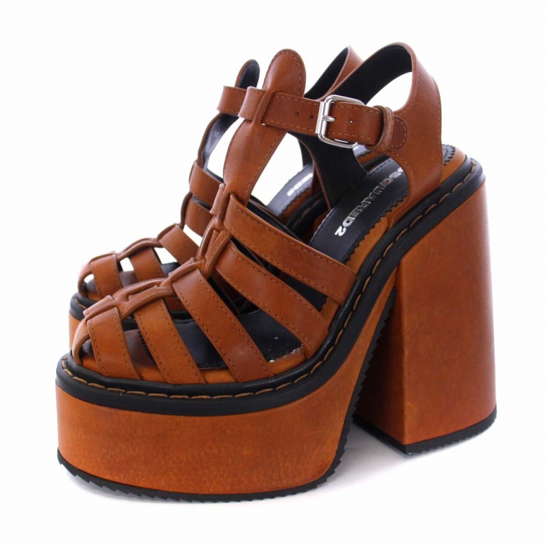 未使用品 ディースクエアード DSQUARED2 PLATFORM HEELED SANDALS 厚底 