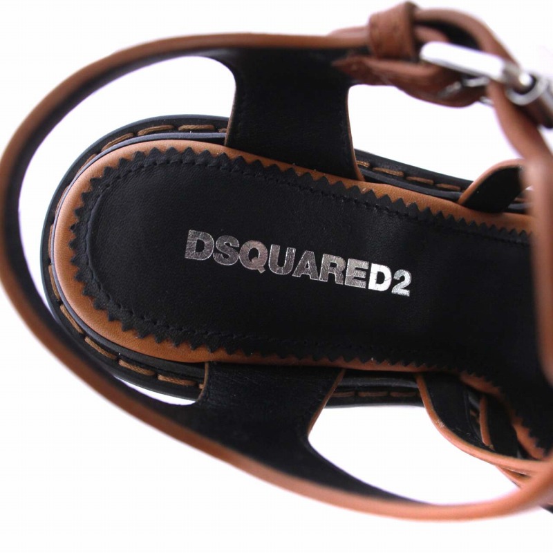未使用品 ディースクエアード DSQUARED2 PLATFORM HEELED SANDALS 厚底 