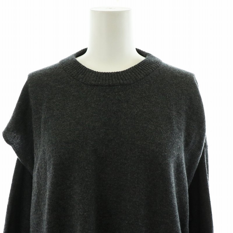 Maison Margiela（旧Maison Martin Margiela） - メゾンマルジェラ 1 19AW カットアウトデザインスリーブニット XS グレー メゾンマルジェラ 1 19AW カットアウトデザインスリーブニット