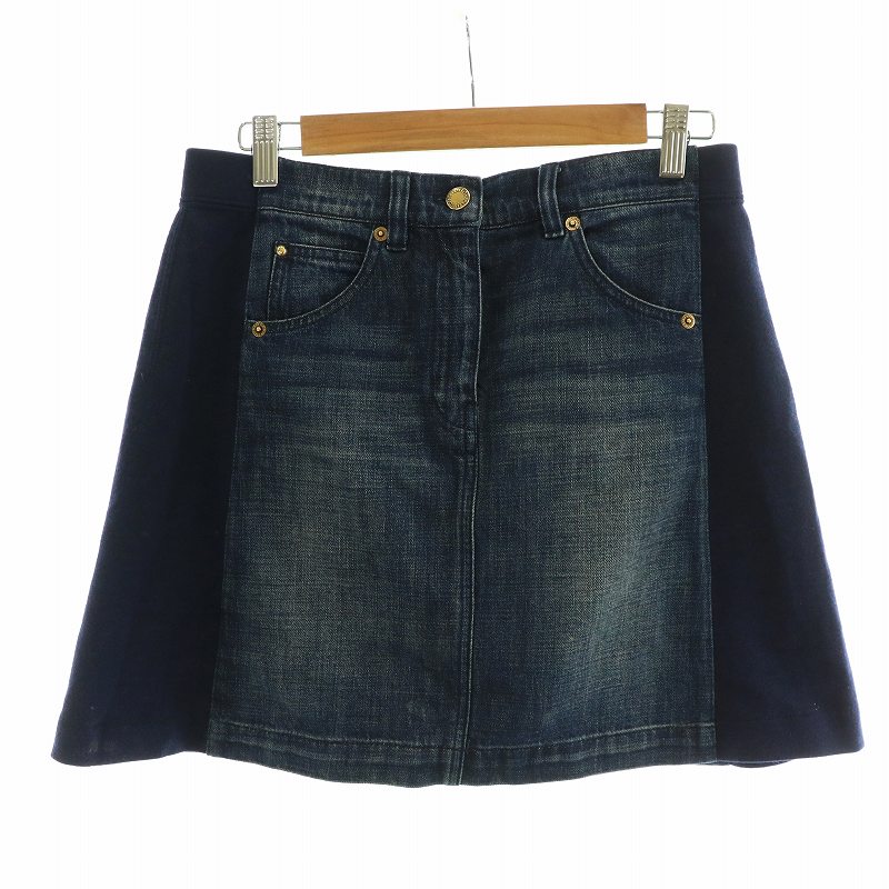 ルイヴィトン LOUIS VUITTON デニムスカート 台形スカート ミニ丈 素材  