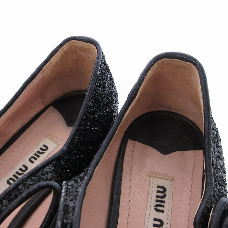 miumiu バレエシューズ　メリージェーングリッター ミュウミュウ miumiu バレエシューズ グリッター メリージェーン