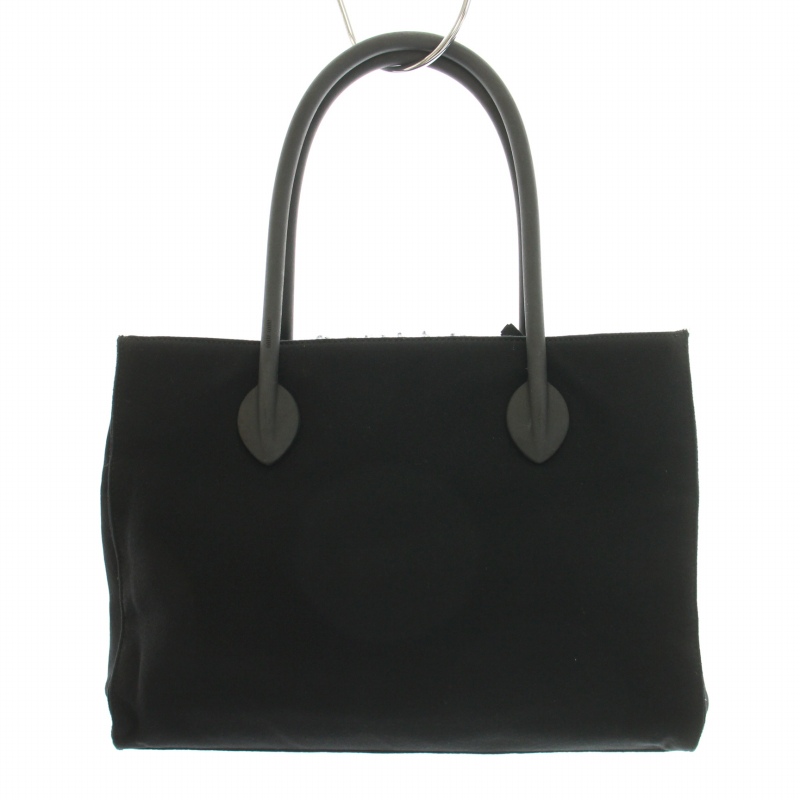 ミュウミュウ miumiu ハンドバッグ ナイロン エンボスロゴ 黒