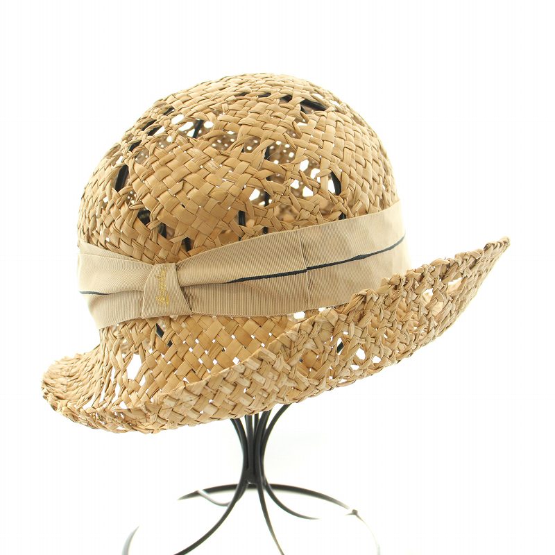 ほぼ新品★ ボルサリーノ　麦わら帽子 Borsalino - □新品同様□ BORSALINO ボルサリーノ ストロー 中