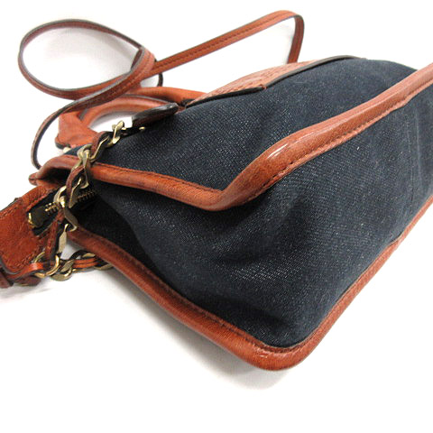 クロエ CHLOE ハーレー ショルダーバッグ ハンド 2WAY デニム レザー 