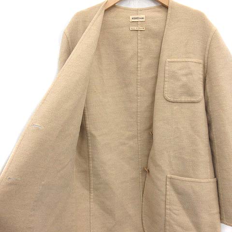 エルメス HERMES マルジェラ期 ジャケット ノーカラー カシミヤ 34 S 
