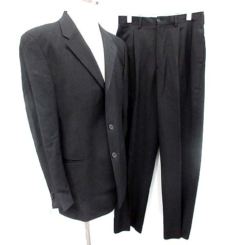 エンポリオアルマーニ Emporio Armani スーツ セットアップ 上下 テーラードジャケット テーパードパンツ 50 Xxl 黒 ブラック Kx メンズ 081 ベクトルパーク