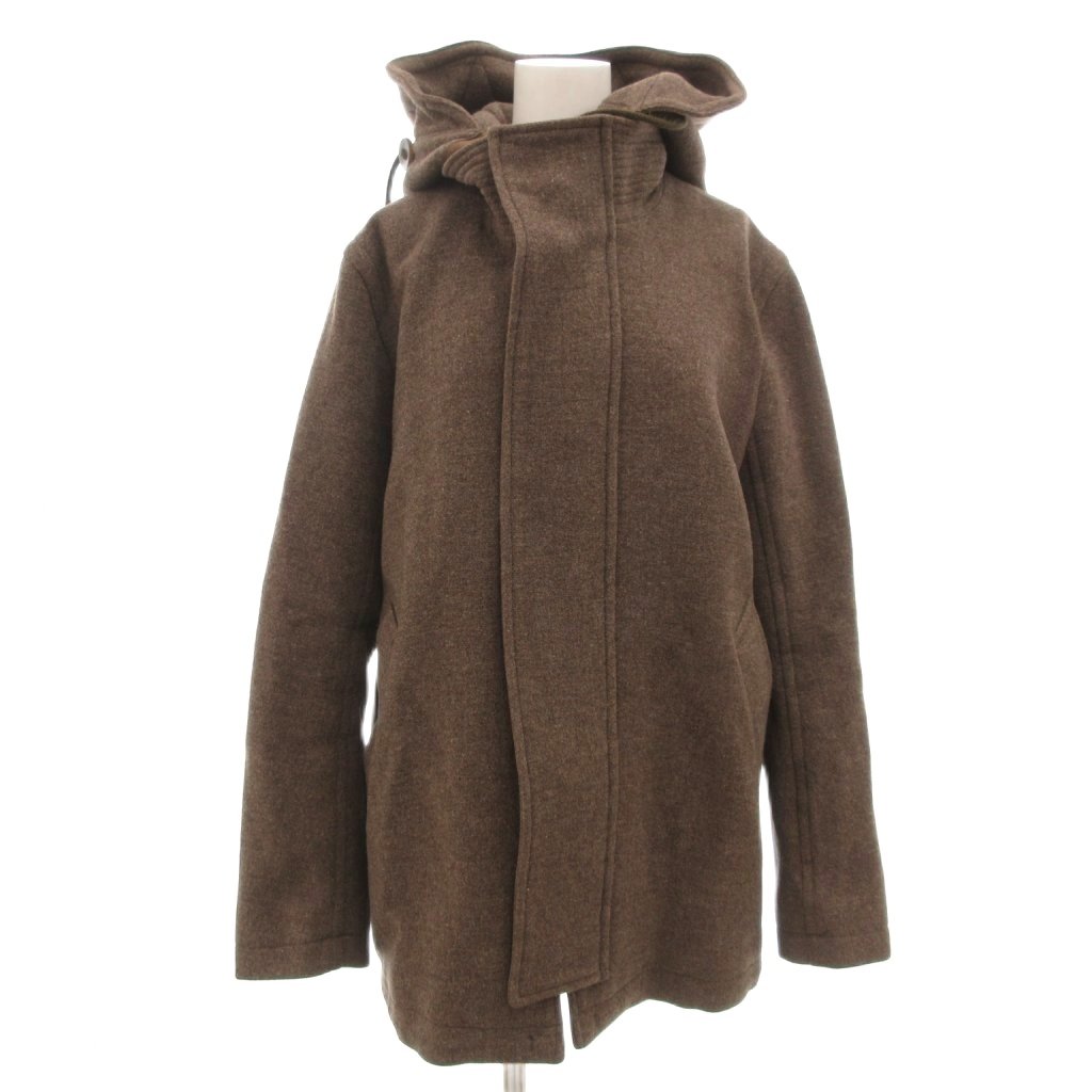 CABANE de zucca フード付コート カバンドズッカ CABANE de zucca フード付きコート ミドル丈 茶