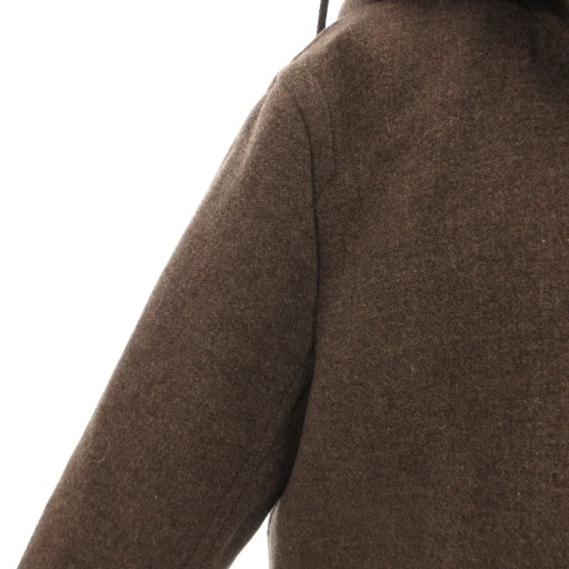 カバンドズッカ CABANE de zucca フード付きコート ミドル丈 茶