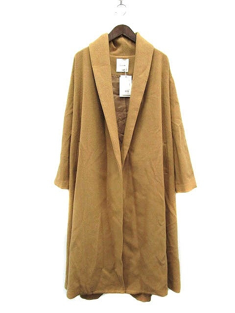 クラネ Clane コート ガウン ロング ショールカラー ウール カシミヤ 1 茶 Ky H Cl メンズ 081 ベクトルパーク