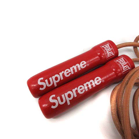 シュプリーム SUPREME 14SS 縄跳び Everlast Jump rope レザー 赤 茶
