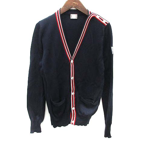 モンクレール Moncler カーディガン ニット ガムブルー ガンブルー S 紺 ネイビー 赤 白 Og12 H Ca直1 メンズ 081 ベクトルパーク