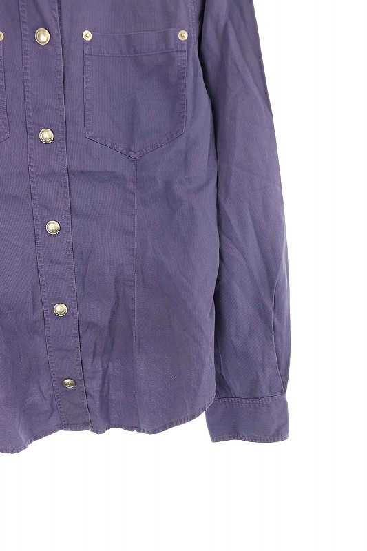 グッチ GUCCI シャツ 長袖 コットン 40 紫 パープル /AO □CA メンズ