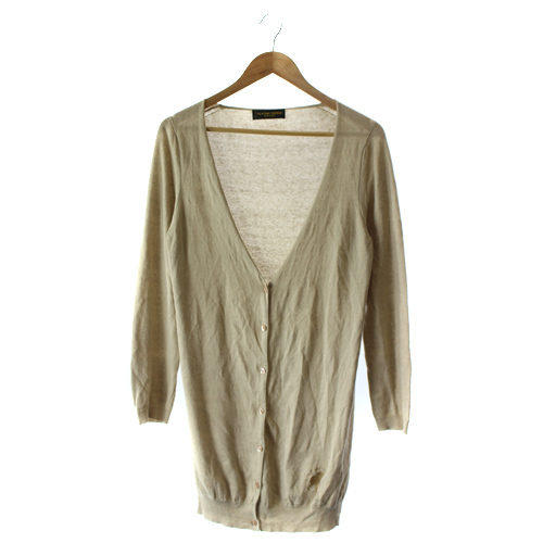 ハンティングワールド Hunting World カーディガン ニット ロング カシミヤ混 長袖 42 ベージュ Sr22 レディース 081 ベクトルパーク