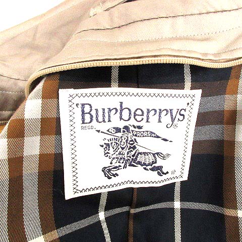 バーバリーズ Burberrys ステンカラー ロングコート ケープ 肩パット 9