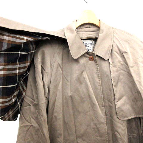 バーバリーズ Burberrys ステンカラー ロングコート ケープ 肩パット 9