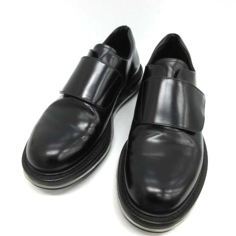 プラダ PRADA レザーシューズ 6.5 黒 ブラック /TK △H メンズ 081 