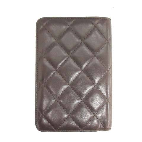 CHANELシャネル マトラッセ ラムスキン 手帳カバー シャネル CHANEL マトラッセ 手帳カバー ラムスキン ココマーク 茶