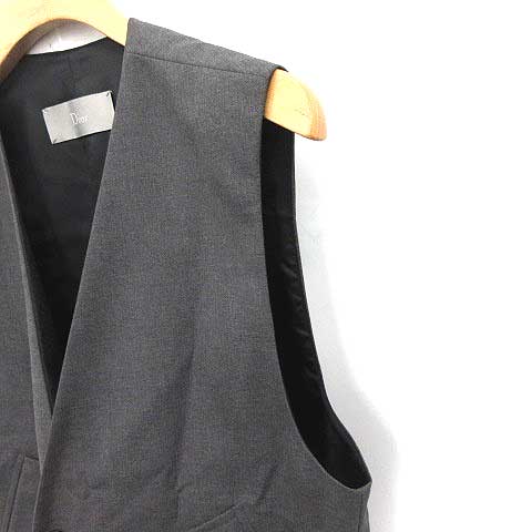 ディオールオム Dior HOMME ベスト ジレ Vネック 前開き 44 グレー /YM 