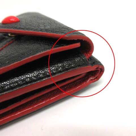 ミュウミュウ miumiu 三つ折り財布 マドラスラブレター MADRAS LOVE