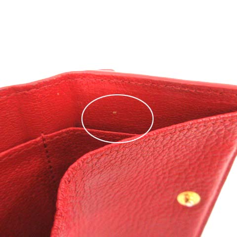 ミュウミュウ miumiu 三つ折り財布 マドラスラブレター MADRAS LOVE