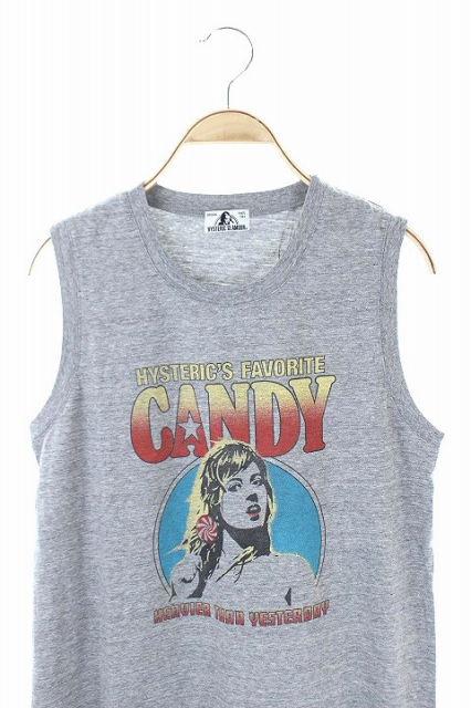 ヒステリックグラマー Hysteric Glamour ワンピース 膝丈 プリント ノースリーブ F グレー Rm Os レディース 081 902006240012 ベクトルパーク