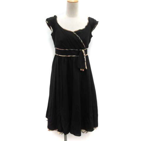 BURBERRY BLUE LABEL 切り替えノースリーブワンピース・38