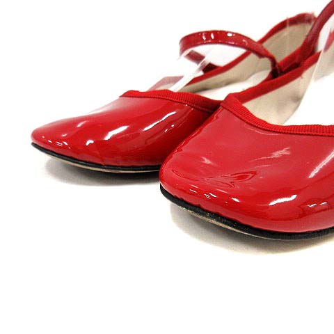 repetto 赤 ストラップエナメルバレエシューズ 38.5 repetto 赤 ストラップエナメルバレエシューズ 38.5