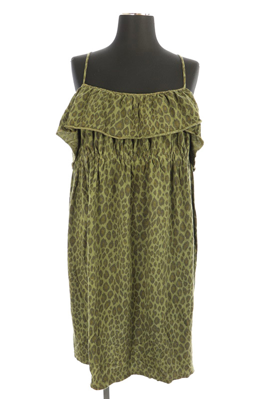 ドゥーズィエム クラス ラリュー Deuxieme Classe L Allure 08年製 ワンピース ミニ キャミ レオパード柄 カーキ My レディース 081 ベクトルパーク