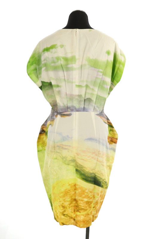 エンフォルド Enfold ワンピース 膝丈 半袖 タック 総柄 白 My レディース 081 ベクトルパーク