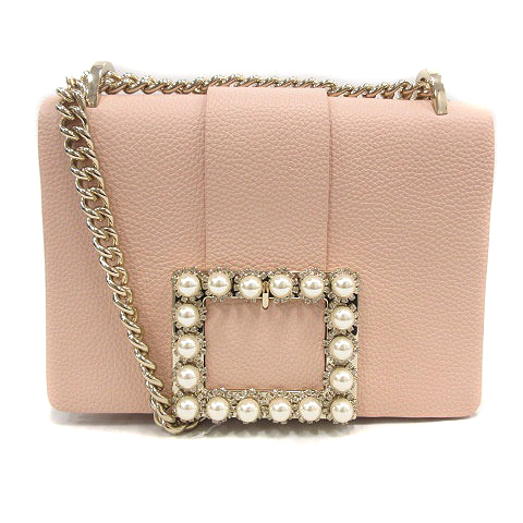 ケイトスペード KATE SPADE バッグ ショルダー レザー ビジュー ピンク 