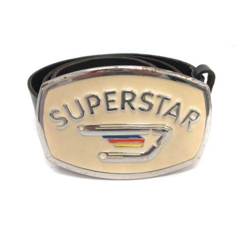 大人気新品  バックル ベルト SUPERSTAR DIESEL ディーゼル レザー 黒 90/36 小物
