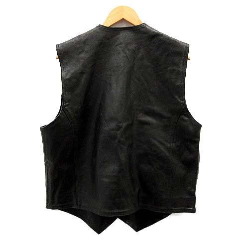レザー ベスト ブラック XL Schott レザー ベスト XL 黒 Schott