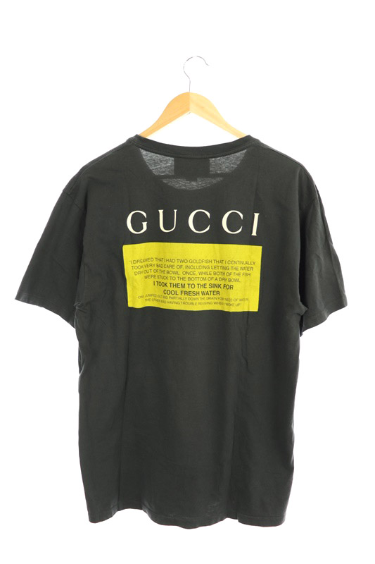 グッチ GUCCI BLACK CAT Tシャツ 半袖 プリント L 黒 /MY メンズ
