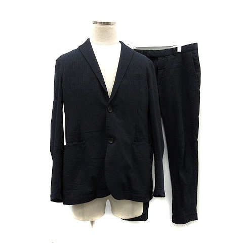 B Y ユナイテッドアローズ Beauty Youth ビューティー ユース Toray 上下 セットアップ パンツスーツ ジャケット L 紺 ネイビー Ak15 メンズ 081 ベクトルパーク