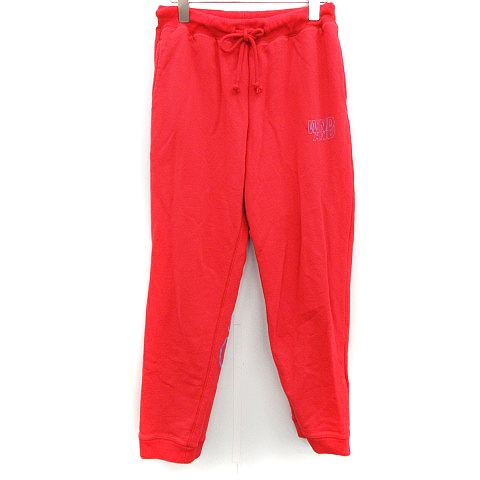 ウィンダンシー Wind And Sea スウェットパンツ イージー ジョガー ブランドロゴ プリント M 赤 レッド 水色 ライトブルー Yt メンズ 081 ベクトルパーク