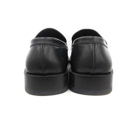 グッチ GUCCI ホースビット ローファー スクエアトゥ レザー 8 27cm 黒 