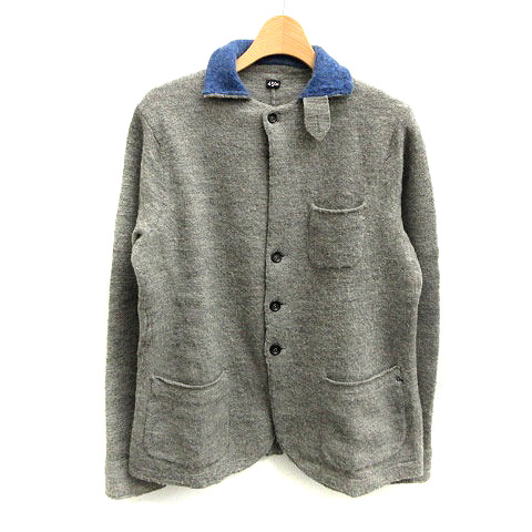 フォーティーファイブアールピーエム 45r 45rpm ジャケット ニット カーディガン シングル 2 グレー Nt30 H メンズ 081 ベクトルパーク