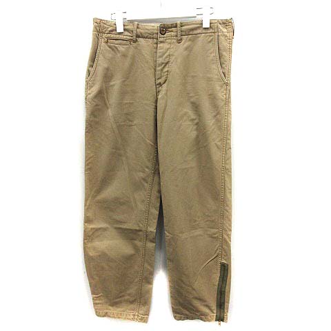 ジョンブル Johnbull パンツ チノパン ストレート ロング ジップアップ L ベージュ Yi27 メンズ 081 ベクトルパーク