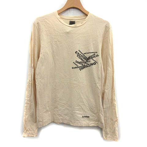 ジルサンダー Jil Sander Tシャツ カットソー 長袖 プリント ロゴ S ベージュ Kh Sp メンズ 081 ベクトルパーク