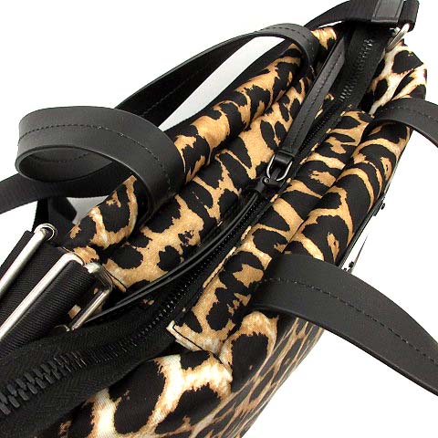 【PRADA】プラダ 2025ss レオパード ベルト ベージュ プラダ PRADA TESSUTO SOFT LEOPARD トート ハンドバッグ