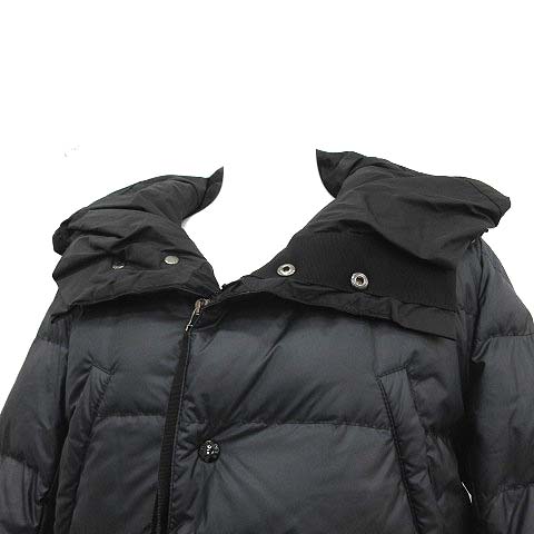 MONCLER モンクレール ナイロンジャケット フリル ぺプラム 00 黒