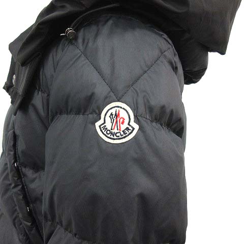 MONCLER モンクレール ナイロンジャケット フリル ぺプラム 0 黒 MONCLER モンクレール ナイロンジャケット フリル ぺプラム 00 黒