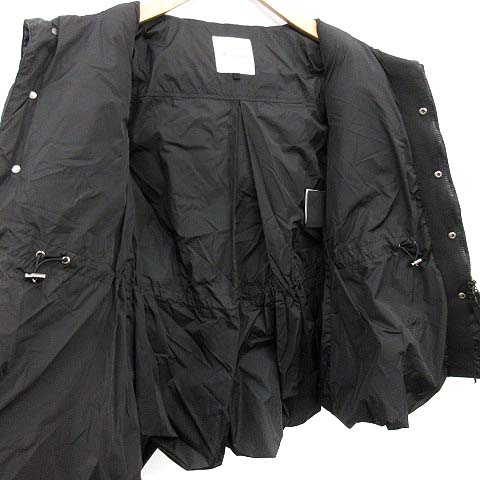 MONCLER モンクレール ナイロンジャケット フリル ぺプラム 00 黒