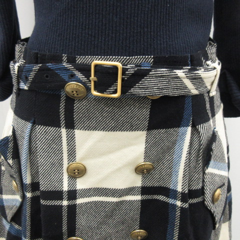 BURBERRY BLUELABEL 切り替えワンピース 38 ベルト ニット BURBERRY BLUELABEL 切り替えワンピース 38 ベルト ニット