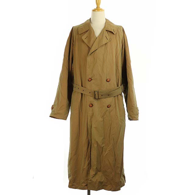 ジョルジオアルマーニ Giorgio Armani ロングコート ダブル アウター ベルト付き 50 ベージュ Df Ec メンズ 081 ベクトルパーク