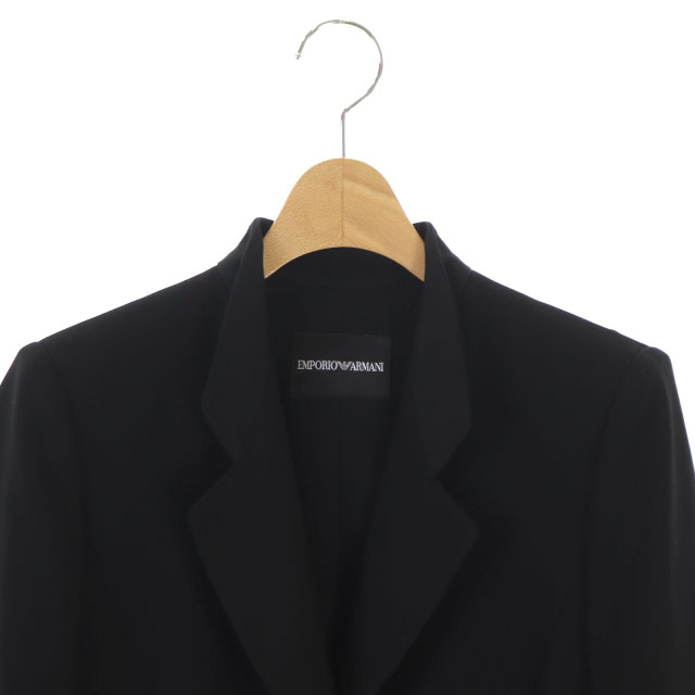 わせの】 Emporio Armani - エンポリオアルマーニ テーラード ビール GIORGIO 値下げ ARMARNI 黒 48 ジャケット アルマーニ テーラードジャケット
