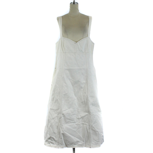 イエナ Iena ワンピース フレア ノースリーブ ロング 38 M 白 ホワイト Sr21 レディース 081 ベクトルパーク