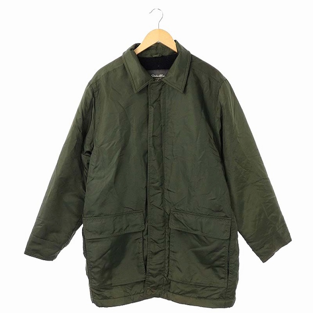 エディーバウアー Eddie Bauer ミリタリーコート ロングブルゾン アウター ジップアップ 裏ボア M カーキ 緑 Df Ec メンズ 081 ベクトルパーク
