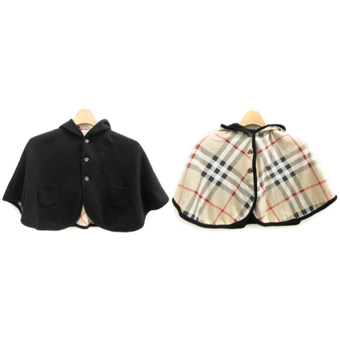 バーバリー ロンドン BURBERRY LONDON ポンチョ リバーシブル ニット 