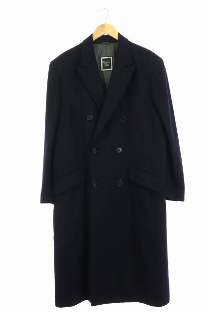 クリスチャンディオール Christian Dior Monsieur チェスターコート ロング カシミヤ混 L 紺 ネイビー Sa Ec メンズ 081 ベクトルパーク